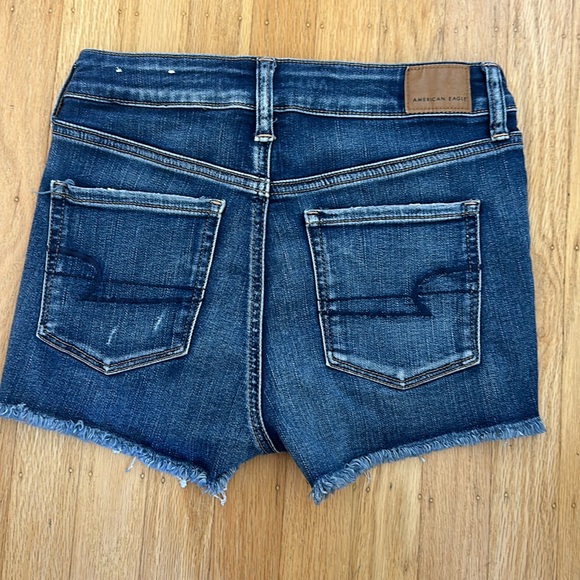 American Eagle Next Level Stretch Hi-Rise Shortie Cutoff Shorts - Picture 2 of 5